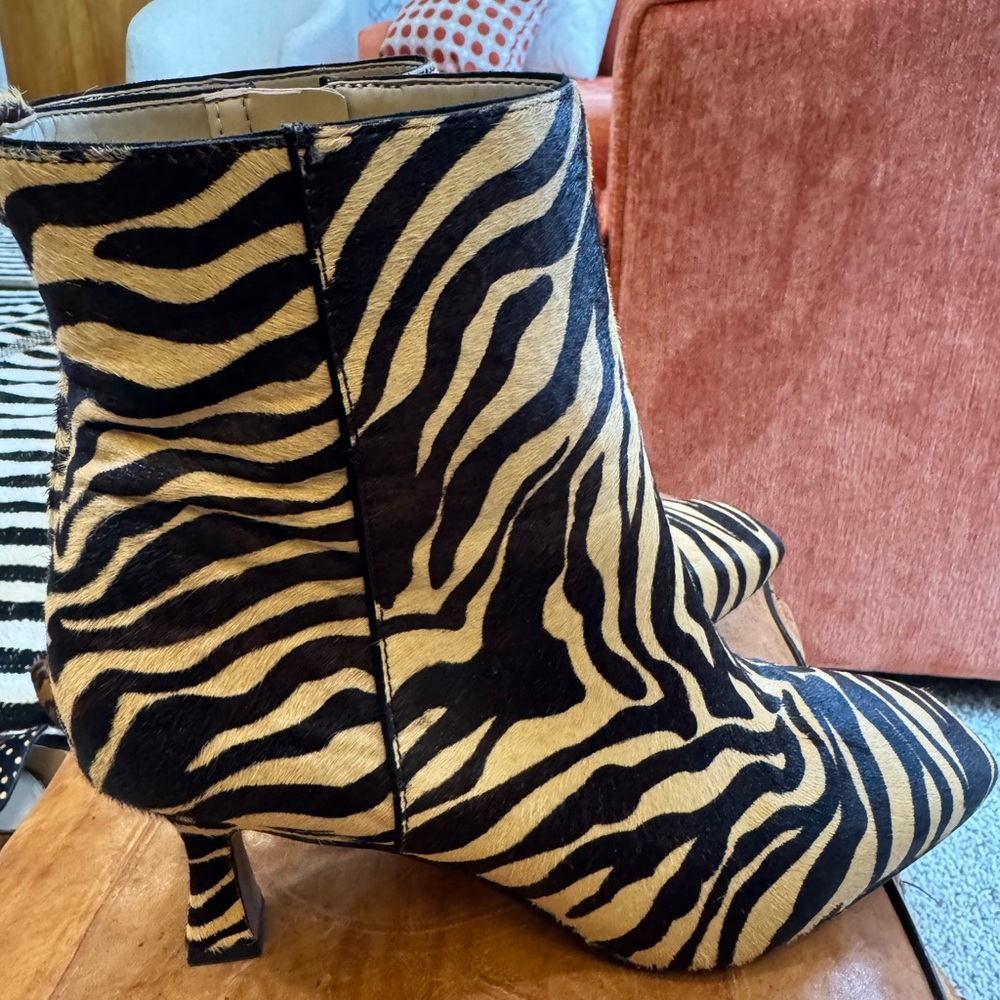 Sam Edelman Zebra Pattern Ankle Boots
